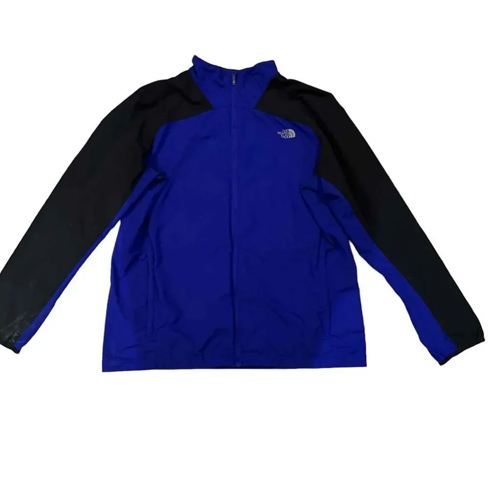 The North Face Jacket Mens XL Blue Black Colorblock‎ Full Zip Lightweight
